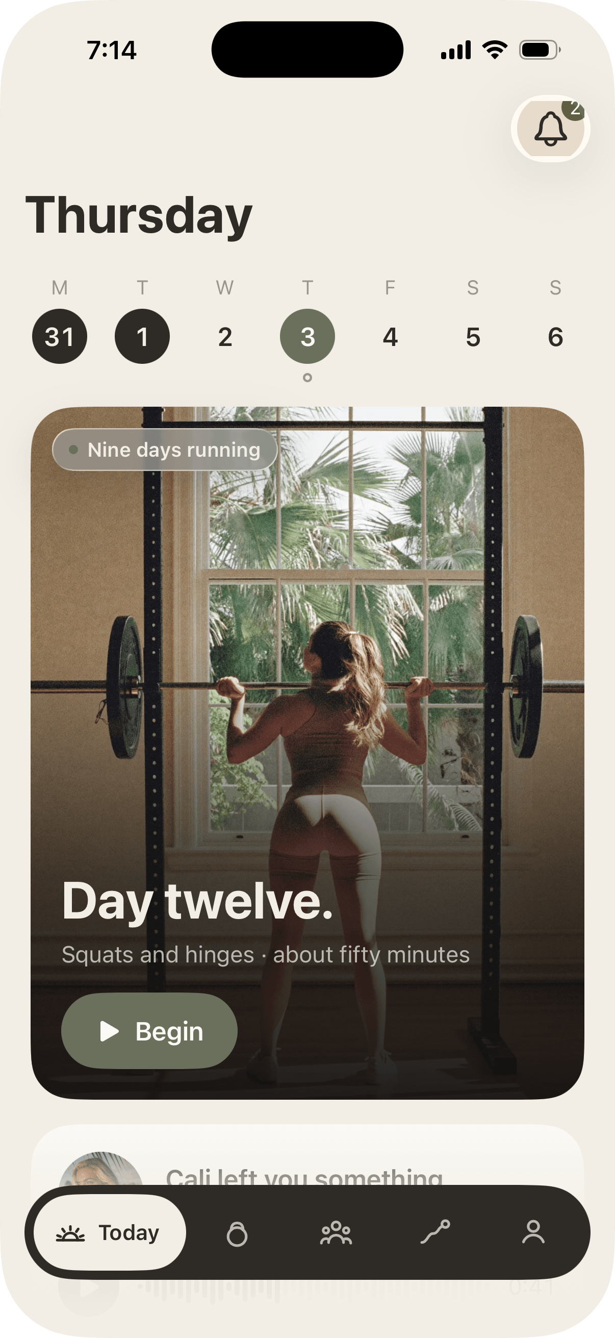 The Reset in the Shepherd app